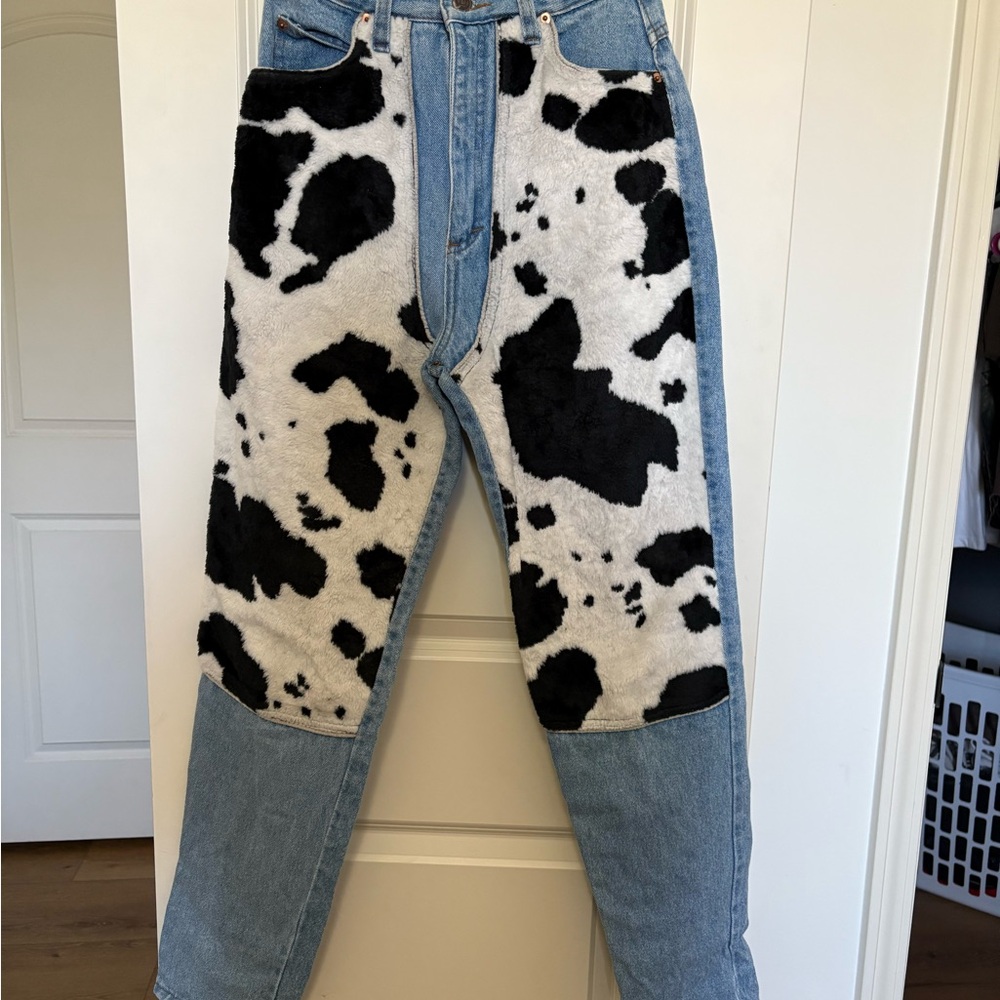 Cow Print Women's vintage Jeans